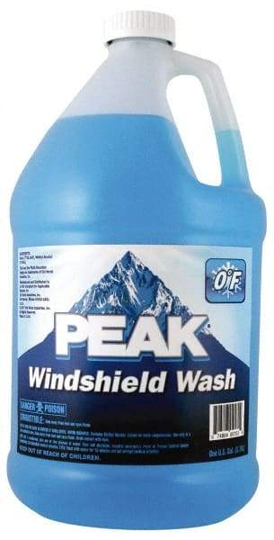 Peak - Water-Based Solution Windshield Washer Fluid - 1 Gal Bottle, 0°  Freezing Point - Industrial Tool & Supply