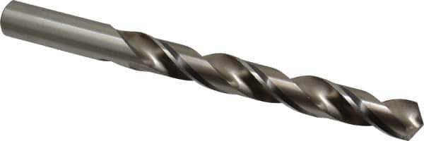 Hertel - 43/64" 118° High Speed Steel Jobber Drill - Bright Finish, Right Hand Cut, Spiral Flute, Straight Shank, 7-5/8" OAL, Standard Point - Industrial Tool & Supply