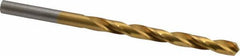 Hertel - #3 118° High Speed Steel Jobber Drill - TiN Finish, Right Hand Cut, Spiral Flute, Straight Shank, 3-3/4" OAL, Standard Point - Industrial Tool & Supply