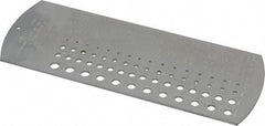 SPI - #60 Wire to #1 Wire Hole Size Drill Gage - 6 Inch Long, 2-1/2 Inch Wide, 60 Holes - Industrial Tool & Supply
