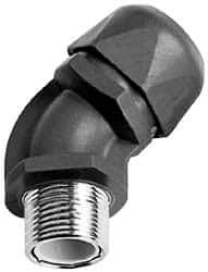 Murrplastik - 3/8" Trade, Nylon Compression Angled Liquidtight Conduit Connector - Noninsulated - Industrial Tool & Supply