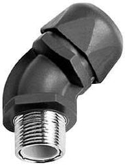 Murrplastik - 2" Trade, Nylon Compression Angled Liquidtight Conduit Connector - Noninsulated - Industrial Tool & Supply