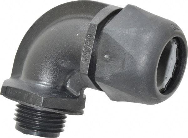 Murrplastik - 1/2" Trade, Nylon Compression Angled Liquidtight Conduit Connector - Noninsulated - Industrial Tool & Supply