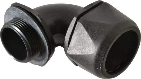 Murrplastik - 1-1/4" Trade, Nylon Compression Angled Liquidtight Conduit Connector - Noninsulated - Industrial Tool & Supply