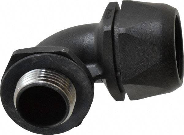 Murrplastik - 1" Trade, Nylon Compression Angled Liquidtight Conduit Connector - Noninsulated - Industrial Tool & Supply