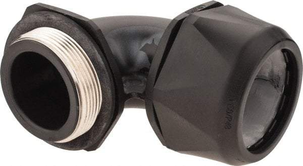 Murrplastik - 2" Trade, Nylon Compression Angled Liquidtight Conduit Connector - Noninsulated - Industrial Tool & Supply