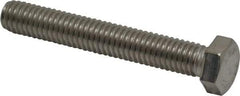Value Collection - 3/8-16 UNC, 2-1/2" Length Under Head Hex Head Cap Screw - Fully Threaded, Grade 316 Stainless Steel, Uncoated, 9/16" Hex - Industrial Tool & Supply