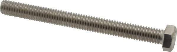 Value Collection - 3/8-16 UNC, 4" Length Under Head Hex Head Cap Screw - Fully Threaded, Grade 316 Stainless Steel, Uncoated, 9/16" Hex - Industrial Tool & Supply