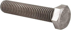 Value Collection - 1/2-13 UNC, 2-1/2" Length Under Head Hex Head Cap Screw - Fully Threaded, Grade 316 Stainless Steel, Uncoated, 3/4" Hex - Industrial Tool & Supply