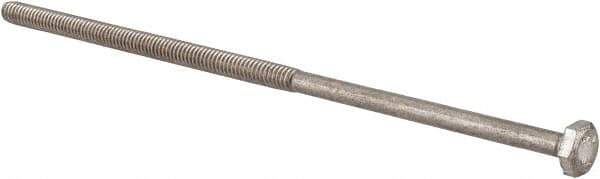 Value Collection - 1/4-20 UNC, 7" Length Under Head Hex Head Cap Screw - Partially Threaded, Grade 18-8 Stainless Steel, Uncoated, 7/16" Hex - Industrial Tool & Supply