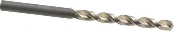 Guhring - #5 130° High Speed Steel Jobber Drill - Bright Finish, Right Hand Cut, Parabolic Flute, Straight Shank, 3-3/8" OAL, Standard Point - Industrial Tool & Supply