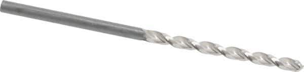 Guhring - #42 130° High Speed Steel Jobber Drill - Bright Finish, Right Hand Cut, Parabolic Flute, Straight Shank, 2-1/4" OAL, Standard Point - Industrial Tool & Supply