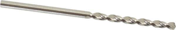 Guhring - 2.35mm 130° High Speed Steel Jobber Drill - Bright Finish, Right Hand Cut, Parabolic Flute, Straight Shank, 2-3/32" OAL, Standard Point - Industrial Tool & Supply