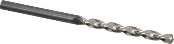 Guhring - 4.1mm 130° High Speed Steel Jobber Drill - Bright Finish, Right Hand Cut, Parabolic Flute, Straight Shank, 2-61/64" OAL, Standard Point - Industrial Tool & Supply