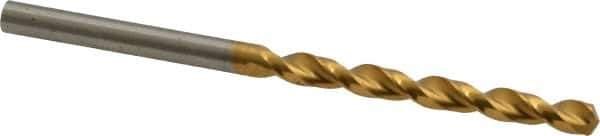 Guhring - #17 130° High Speed Steel Jobber Drill - TiN Finish, Right Hand Cut, Parabolic Flute, Straight Shank, 3-5/32" OAL, Standard Point - Industrial Tool & Supply