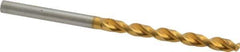 Guhring - #18 130° High Speed Steel Jobber Drill - TiN Finish, Right Hand Cut, Parabolic Flute, Straight Shank, 3-5/32" OAL, Standard Point - Industrial Tool & Supply