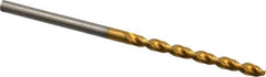 Guhring - #38 130° High Speed Steel Jobber Drill - TiN Finish, Right Hand Cut, Parabolic Flute, Straight Shank, 2-1/4" OAL, Standard Point - Industrial Tool & Supply