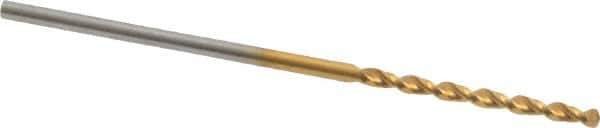 Guhring - #56 130° High Speed Steel Jobber Drill - TiN Finish, Right Hand Cut, Parabolic Flute, Straight Shank, 1-7/16" OAL, Standard Point - Industrial Tool & Supply