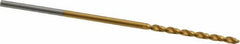 Guhring - #58 130° High Speed Steel Jobber Drill - TiN Finish, Right Hand Cut, Parabolic Flute, Straight Shank, 1-7/16" OAL, Standard Point - Industrial Tool & Supply
