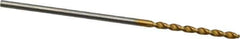 Guhring - #59 130° High Speed Steel Jobber Drill - TiN Finish, Right Hand Cut, Parabolic Flute, Straight Shank, 34mm OAL, Standard Point - Industrial Tool & Supply