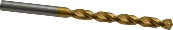 Guhring - Letter I 130° High Speed Steel Jobber Drill - TiN Finish, Right Hand Cut, Parabolic Flute, Straight Shank, 4-9/32" OAL, Standard Point - Industrial Tool & Supply