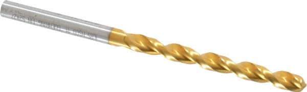 Guhring - #11 130° Cobalt Jobber Drill - TiN Finish, Right Hand Cut, Parabolic Flute, Straight Shank, 3-3/8" OAL, Standard Point - Industrial Tool & Supply