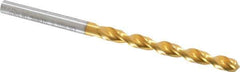 Guhring - #11 130° Cobalt Jobber Drill - TiN Finish, Right Hand Cut, Parabolic Flute, Straight Shank, 3-3/8" OAL, Standard Point - Industrial Tool & Supply