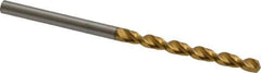 Guhring - #30 130° Cobalt Jobber Drill - TiN Finish, Right Hand Cut, Parabolic Flute, Straight Shank, 2-9/16" OAL, Standard Point - Industrial Tool & Supply