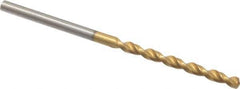 Guhring - #38 130° Cobalt Jobber Drill - TiN Finish, Right Hand Cut, Parabolic Flute, Straight Shank, 2-1/4" OAL, Standard Point - Industrial Tool & Supply