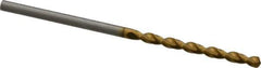 Guhring - #46 130° Cobalt Jobber Drill - TiN Finish, Right Hand Cut, Parabolic Flute, Straight Shank, 1-15/16" OAL, Standard Point - Industrial Tool & Supply