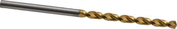 Guhring - 7/64" 130° Cobalt Jobber Drill - TiN Finish, Right Hand Cut, Parabolic Flute, Straight Shank, 2-13/32" OAL, Standard Point - Industrial Tool & Supply