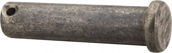 Made in USA - 5/8" Pin Diam, 2-1/2" OAL, Standard Clevis Pin - 5/32" Hole, 2-11/32" Usable Length, Uncoated Stainless Steel - Industrial Tool & Supply