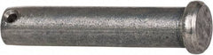 Made in USA - 5/8" Pin Diam, 3" OAL, Standard Clevis Pin - 5/32" Hole, 2-27/32" Usable Length, Uncoated Stainless Steel - Industrial Tool & Supply