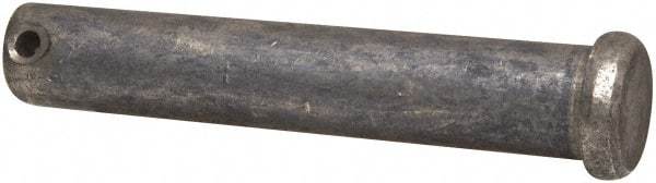 Made in USA - 5/8" Pin Diam, 3-1/2" OAL, Standard Clevis Pin - 5/32" Hole, 3-11/32" Usable Length, Uncoated Stainless Steel - Industrial Tool & Supply