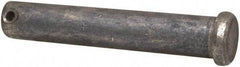 Made in USA - 5/8" Pin Diam, 3-1/2" OAL, Standard Clevis Pin - 5/32" Hole, 3-11/32" Usable Length, Uncoated Stainless Steel - Industrial Tool & Supply