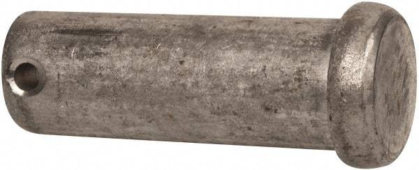 Made in USA - 3/4" Pin Diam, 2" OAL, Standard Clevis Pin - 5/32" Hole, 1-27/32" Usable Length, Uncoated Stainless Steel - Industrial Tool & Supply