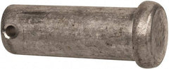 Made in USA - 3/4" Pin Diam, 2" OAL, Standard Clevis Pin - 5/32" Hole, 1-27/32" Usable Length, Uncoated Stainless Steel - Industrial Tool & Supply