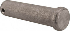 Made in USA - 3/4" Pin Diam, 3" OAL, Standard Clevis Pin - 5/32" Hole, 2-27/32" Usable Length, Uncoated Stainless Steel - Industrial Tool & Supply