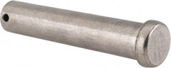 Made in USA - 3/4" Pin Diam, 3-3/4" OAL, Standard Clevis Pin - 5/32" Hole, 3-19/32" Usable Length, Uncoated Stainless Steel - Industrial Tool & Supply