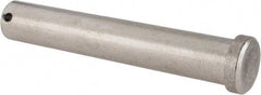 Made in USA - 3/4" Pin Diam, 4-1/2" OAL, Standard Clevis Pin - 5/32" Hole, 4-11/32" Usable Length, Uncoated Stainless Steel - Industrial Tool & Supply