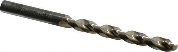 Guhring - Letter R 130° Cobalt Jobber Drill - Bright Finish, Right Hand Cut, Parabolic Flute, Straight Shank, 4-29/32" OAL, Standard Point - Industrial Tool & Supply