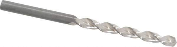Guhring - 5.1mm 130° Cobalt Jobber Drill - Bright Finish, Right Hand Cut, Parabolic Flute, Straight Shank, 3-3/8" OAL, Standard Point - Industrial Tool & Supply
