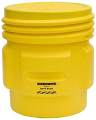 Eagle - 65 Gallon Closure Capacity, Screw On Closure, Yellow Overpack - 30 Gallon Container, Polyethylene, 660 Lb. Capacity, UN 1H2/X300/S Listing - Industrial Tool & Supply
