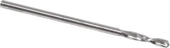 Guhring - 1/16" 130° Parabolic Flute High Speed Steel Screw Machine Drill Bit - Bright Finish, Right Hand Cut, 25/64" Flute Length, 1-11/32" OAL, Standard Point, Straight Shank - Industrial Tool & Supply