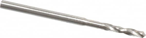 Micro Drill Bit: 0.0492″ Dia, 118 °, Cobalt Bright/Uncoated, 0.984″ OAL, RH Cut, Spiral Flute, Straight-Cylindrical Shank, Series 301
