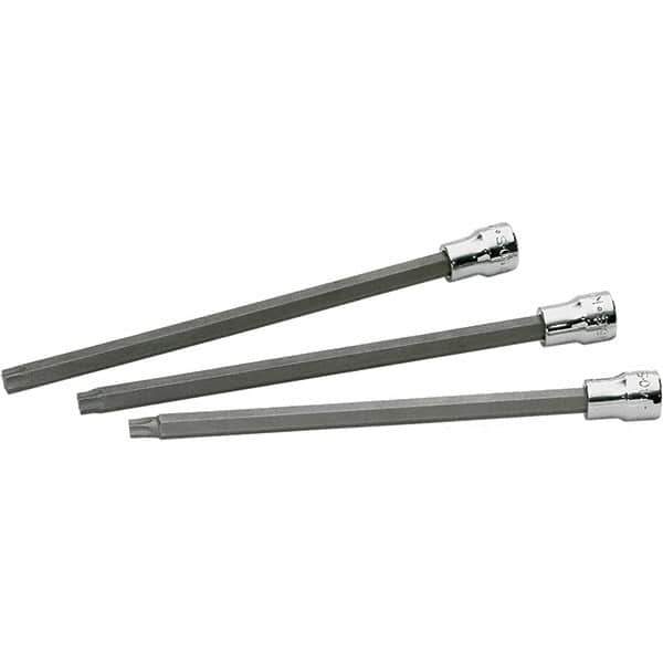 SK - 3 Piece 3/8" Drive Torx Bit Socket Set - T30 to T50 Torx - Industrial Tool & Supply