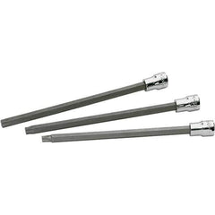 SK - 3 Piece 3/8" Drive Torx Bit Socket Set - T30 to T50 Torx - Industrial Tool & Supply