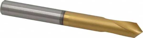 Guhring - 3/8" Body Diam, 90°, 89mm OAL, High Speed Steel Spotting Drill - Industrial Tool & Supply