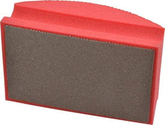 AMPLEX - Very Fine Grade, 200 Grit, Diamond Hand Pad - Red, 2-1/8" Wide x 3-1/2" Long x 1-1/2" Thick, Coated - Industrial Tool & Supply