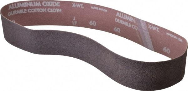 Norton - 2" Wide x 30" OAL, 60 Grit, Aluminum Oxide Abrasive Belt - Aluminum Oxide, Medium, Coated, Series R228 - Industrial Tool & Supply